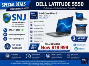 July Latitude 5550 Dell Latitude 5550 15.6-inch Core Ultra 5 135U 32GB RAM 512GB SSD 4G Win 11 Pro Laptop